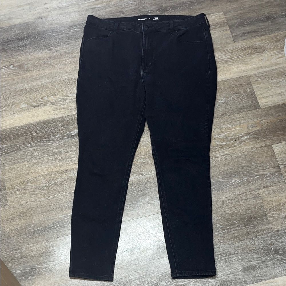Old Navy Sz 16 High-Rise WOW Super Skinny Black Jeans, stretch, classic,